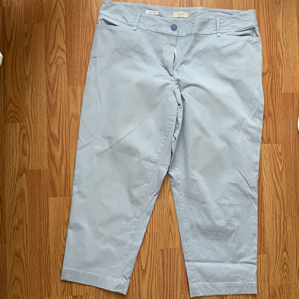 LOFT Light Blue Cropped Pants